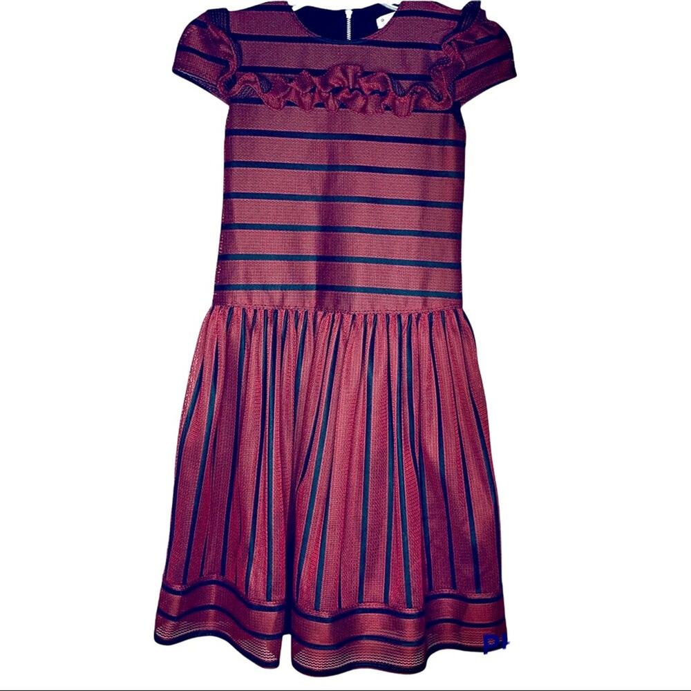 David Charles burgundy navy special occasion evening party dress size 10-11